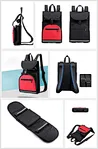 Backpack with skateboard straps